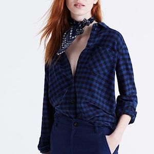 Madewell Flannel Ex-Boyfriend Shirt Gingham Check